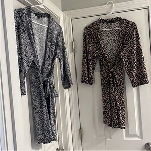 Marshalls Black and Brown Animal Print Robe Duo